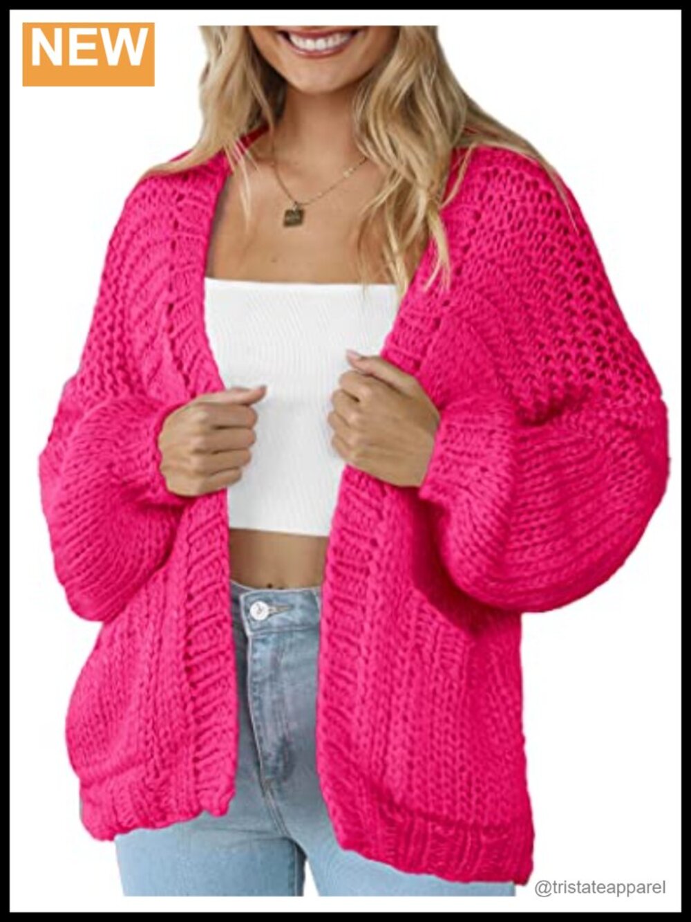 Women's Cable Knit Cardigan Open Front Long Sleeve Lightweight with Pockets